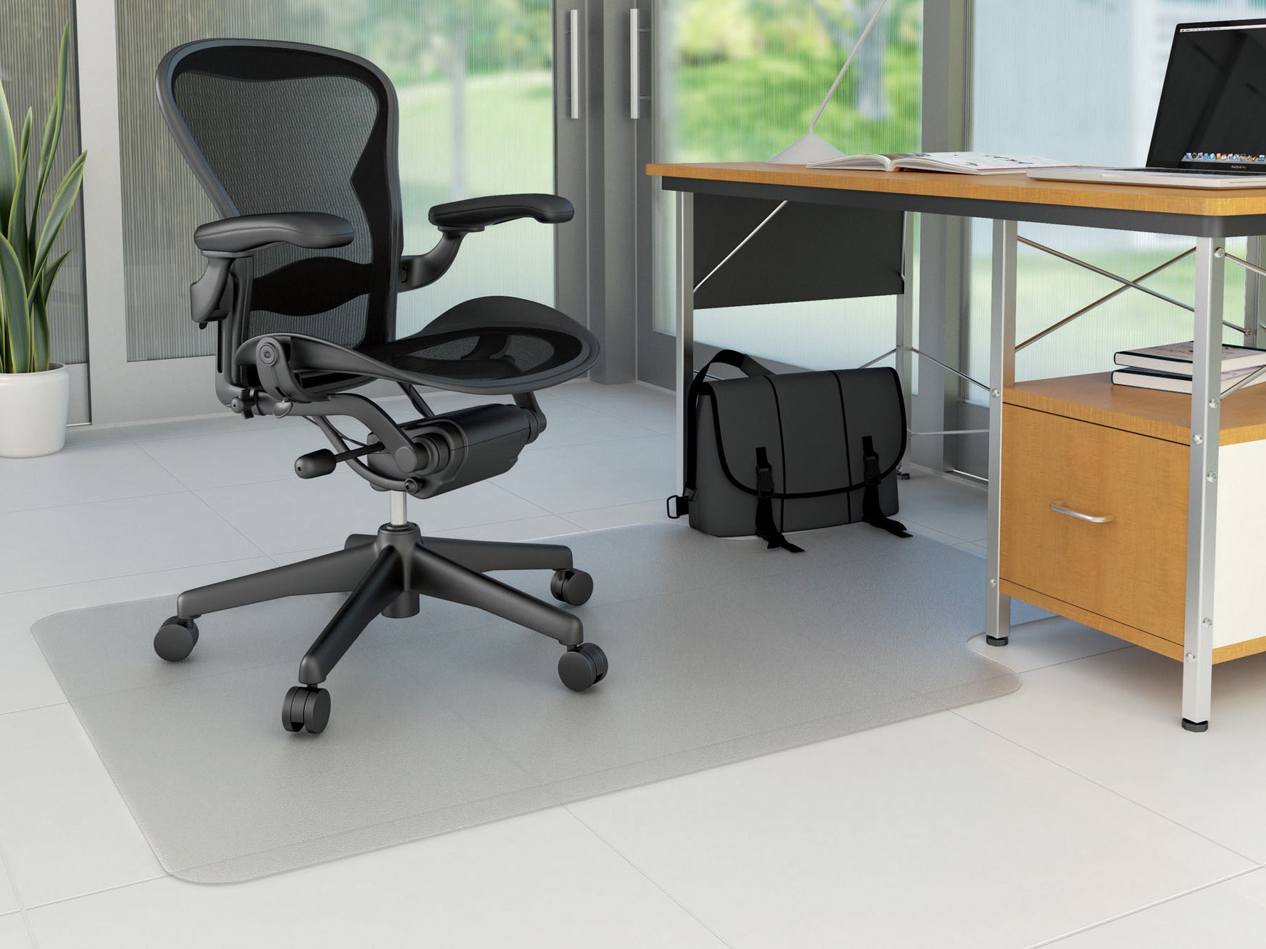 CHAIR MAT "T" FOR HARD FLOORS 914 X MM Manufacturer code KF00191