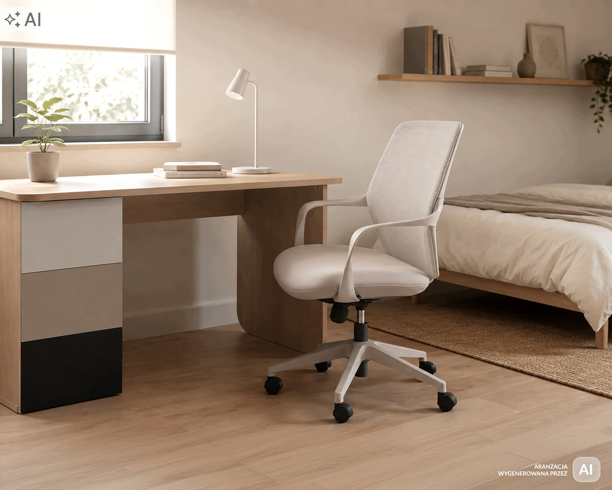CHAIR OFFICE ADJUSTABLE SWIVEL ERGONOMIC CHAIR KB115 BEIGE/TAUPE Manufacturer code DME-KRB-00002