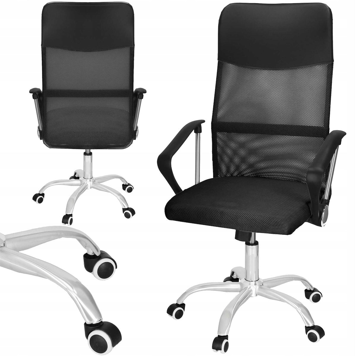 CHAIR OFFICE CHAIR SWIVEL ADJUSTABLE GAMING MICROGRID BLACK Brand ASL