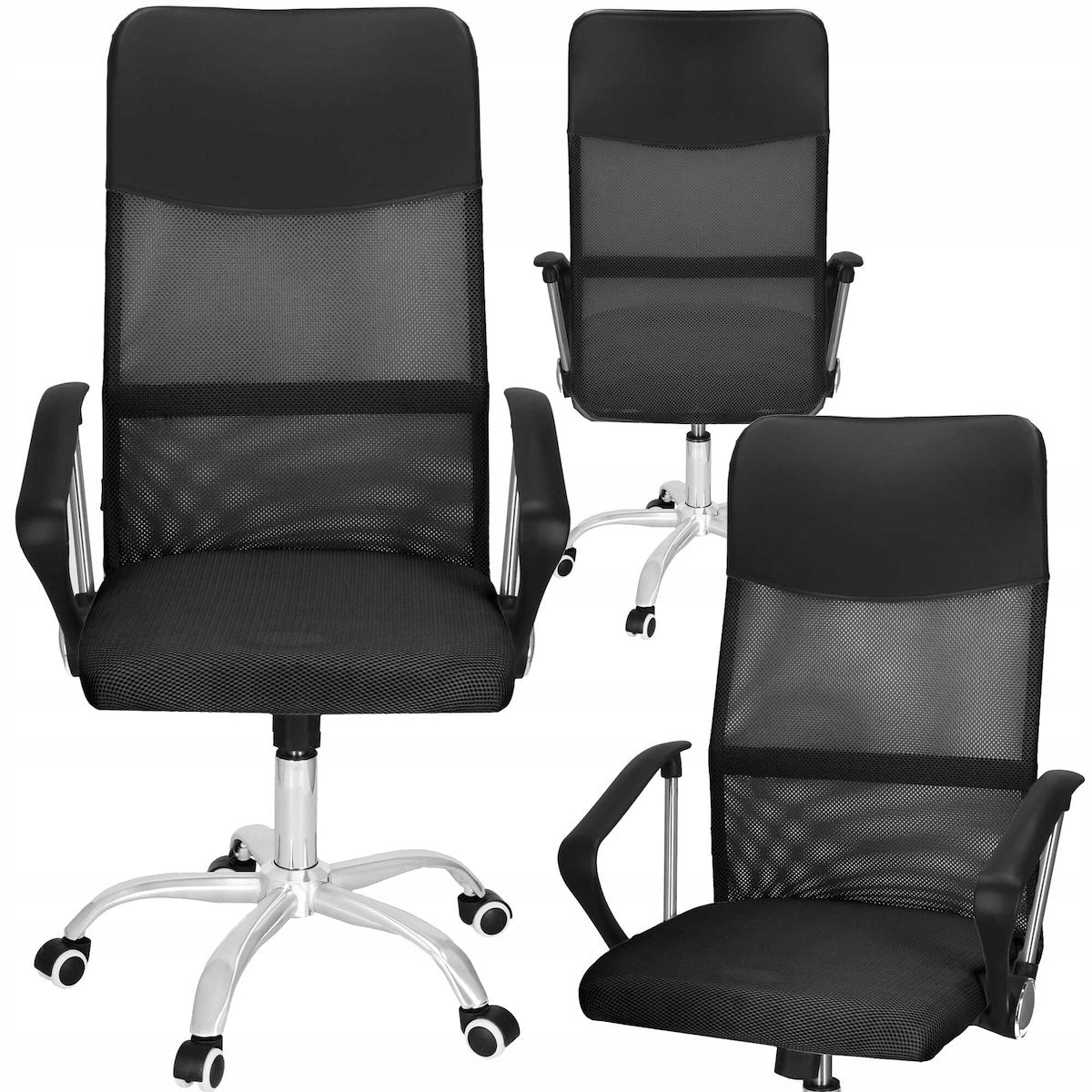 CHAIR OFFICE CHAIR SWIVEL ADJUSTABLE GAMING MICROGRID BLACK