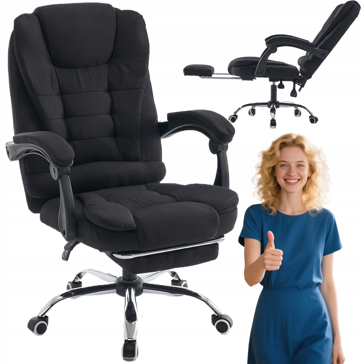 CHAIR OFFICE CHAIR SWIVEL FOOTREST