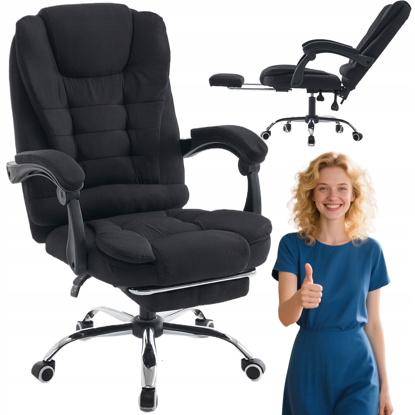 CHAIR OFFICE CHAIR SWIVEL FOOTREST