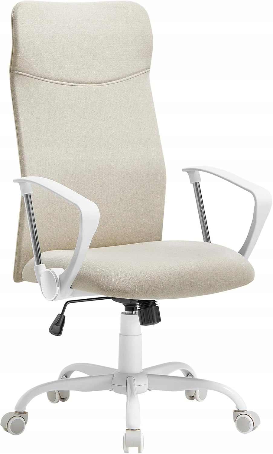 CHAIR OFFICE CHAIR WITH ARMRESTS ON WHEELS SWIVEL BEIGE