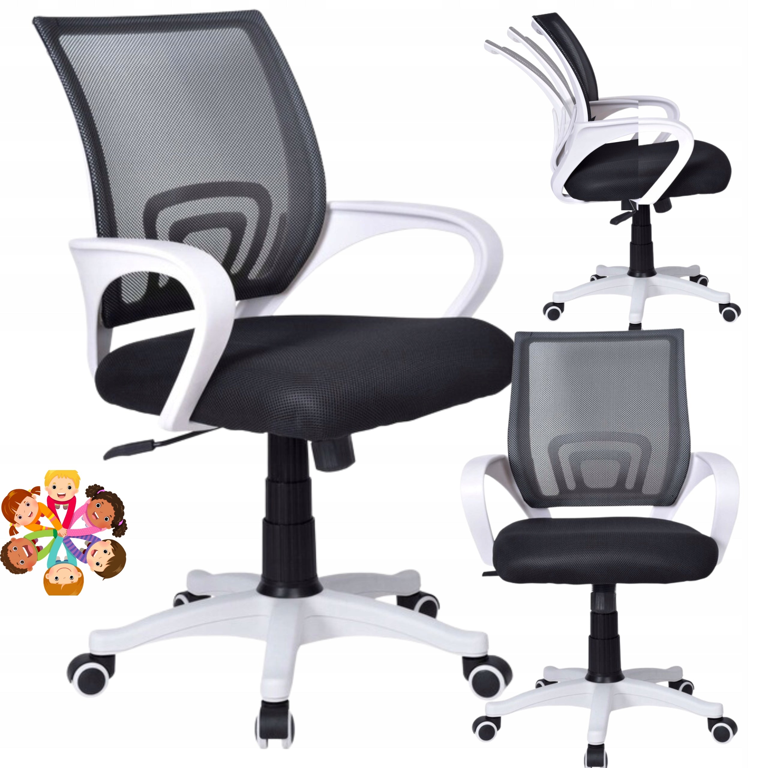 CHAIR OFFICE SWIVEL CHAIR FOR CHILDREN'S DESK ON WHEELS