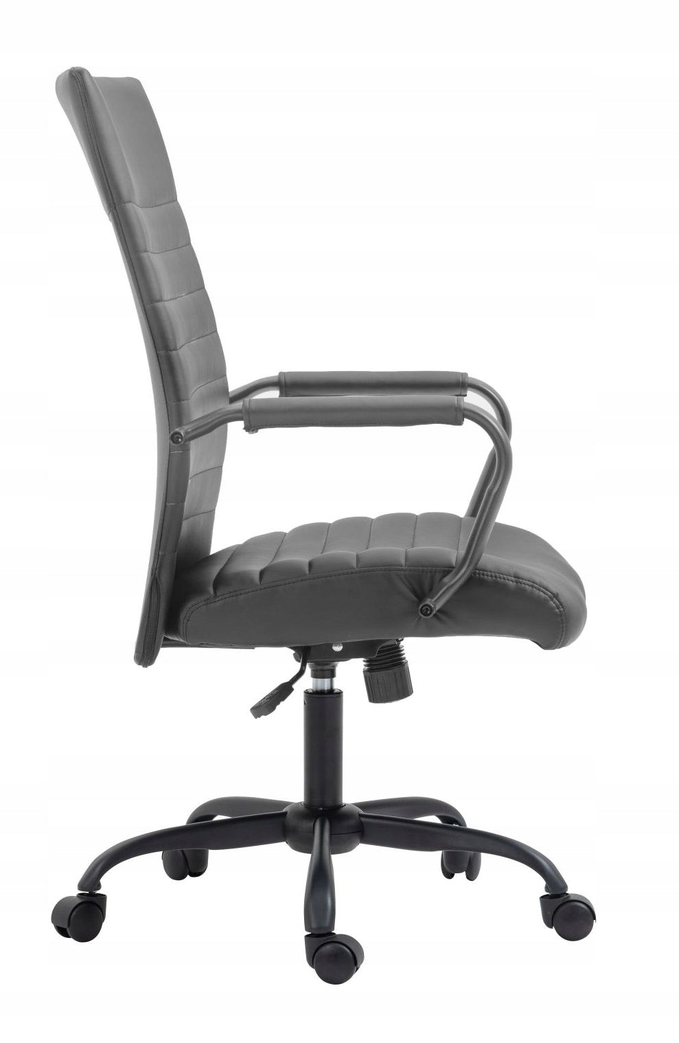 CHAIR Office Chair URAN Grey Faux Leather SWIVEL FOR WORK DESK Brand no brand