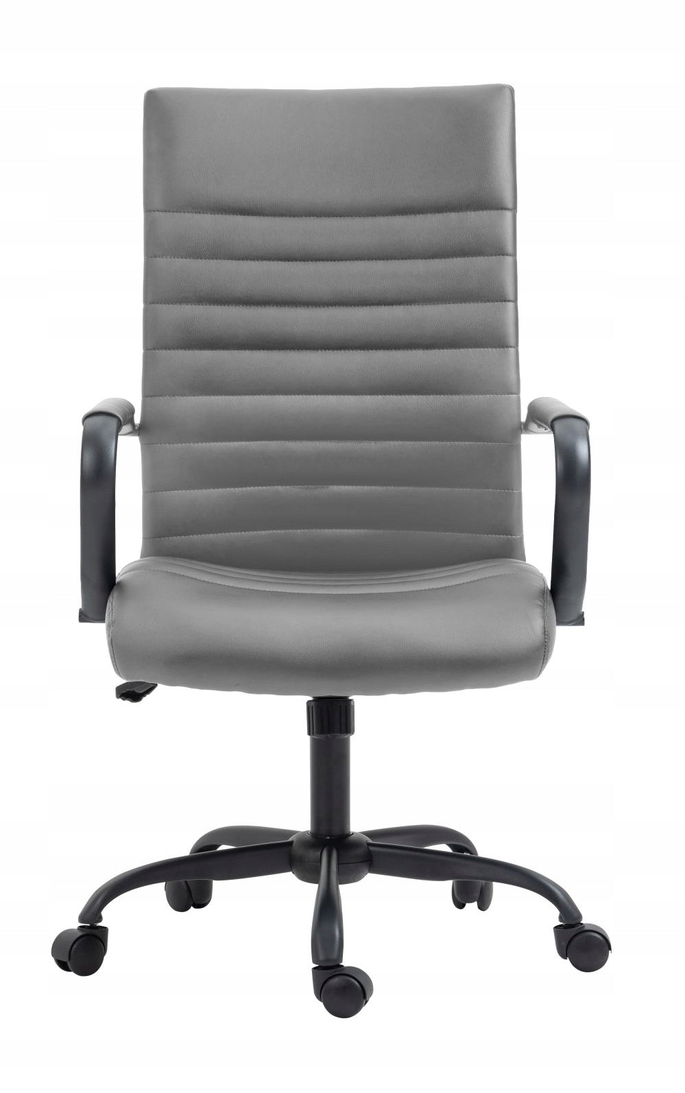 CHAIR Office Chair URAN Grey Faux Leather SWIVEL FOR WORK DESK Manufacturer code URAN_grey