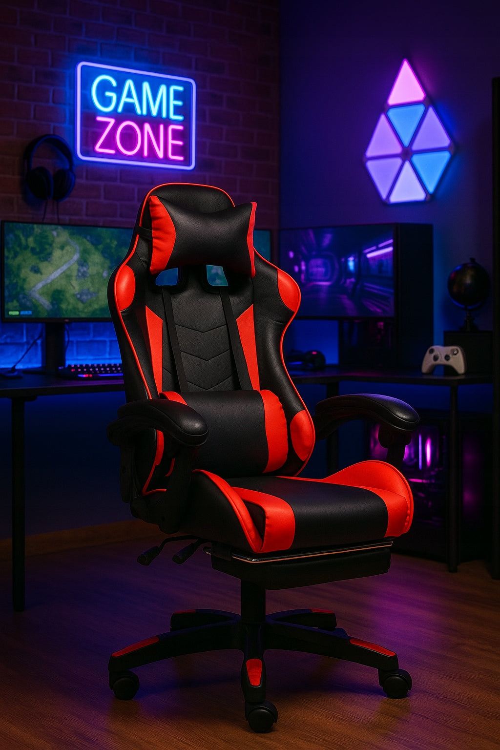 CHAIR SL-21 GAMING BUCKET PLAYER WITH FOOTREST Packaging status original