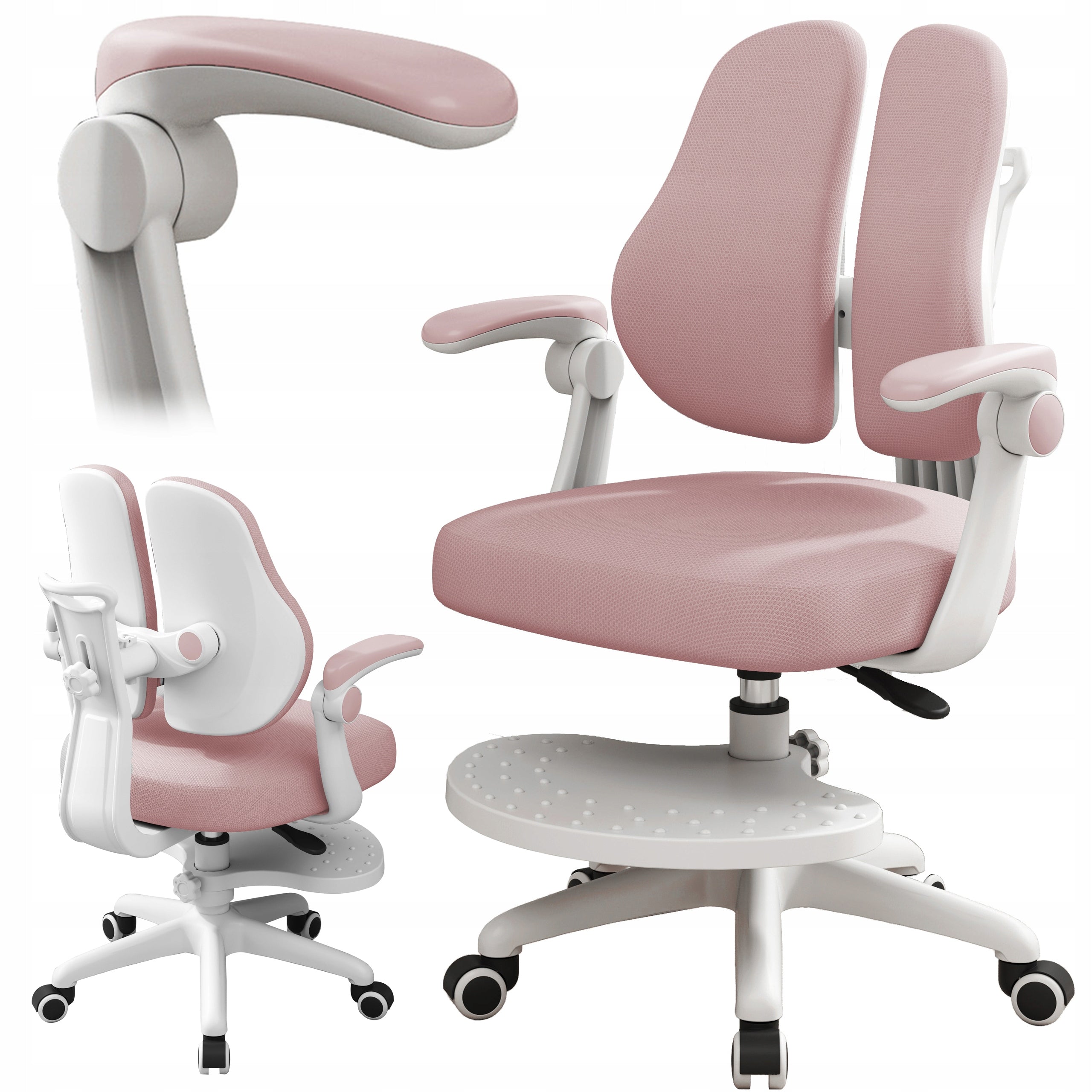 CHAIR SWIVEL DESK CHAIR FOR CHILD TO STUDY WITH LIFT PINK