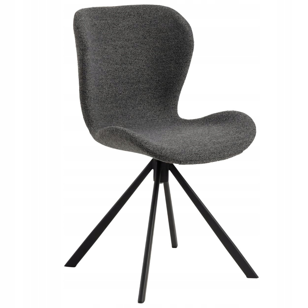 CHAIR WITH UPHOLSTERY bouclé grey for dining room swivel Scandinavian stool Packaging status original