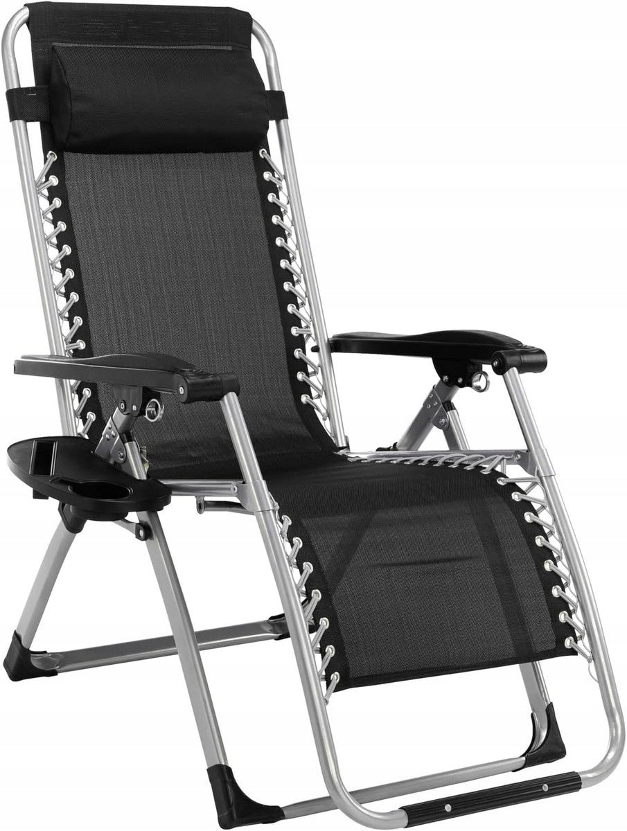 CHAIR ZERO GRAVITY FOLDING GARDEN ARMCHAIR COUCH BEACH CHAIR Kind sunbed
