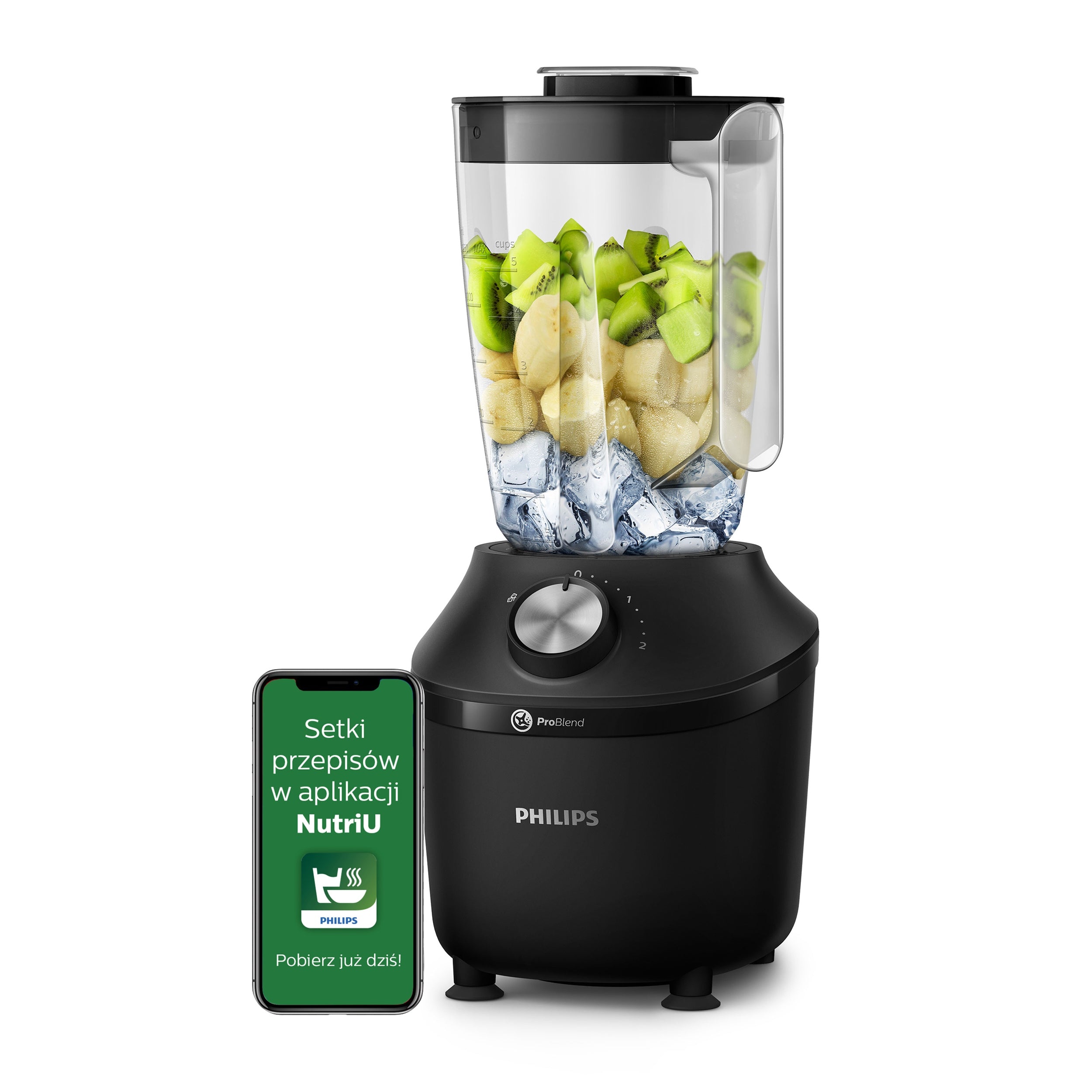 CHALICE BLENDER HR 2191/00 PHILIPS ProBlend 600W 2l CRUSHES ICE Brand Philips