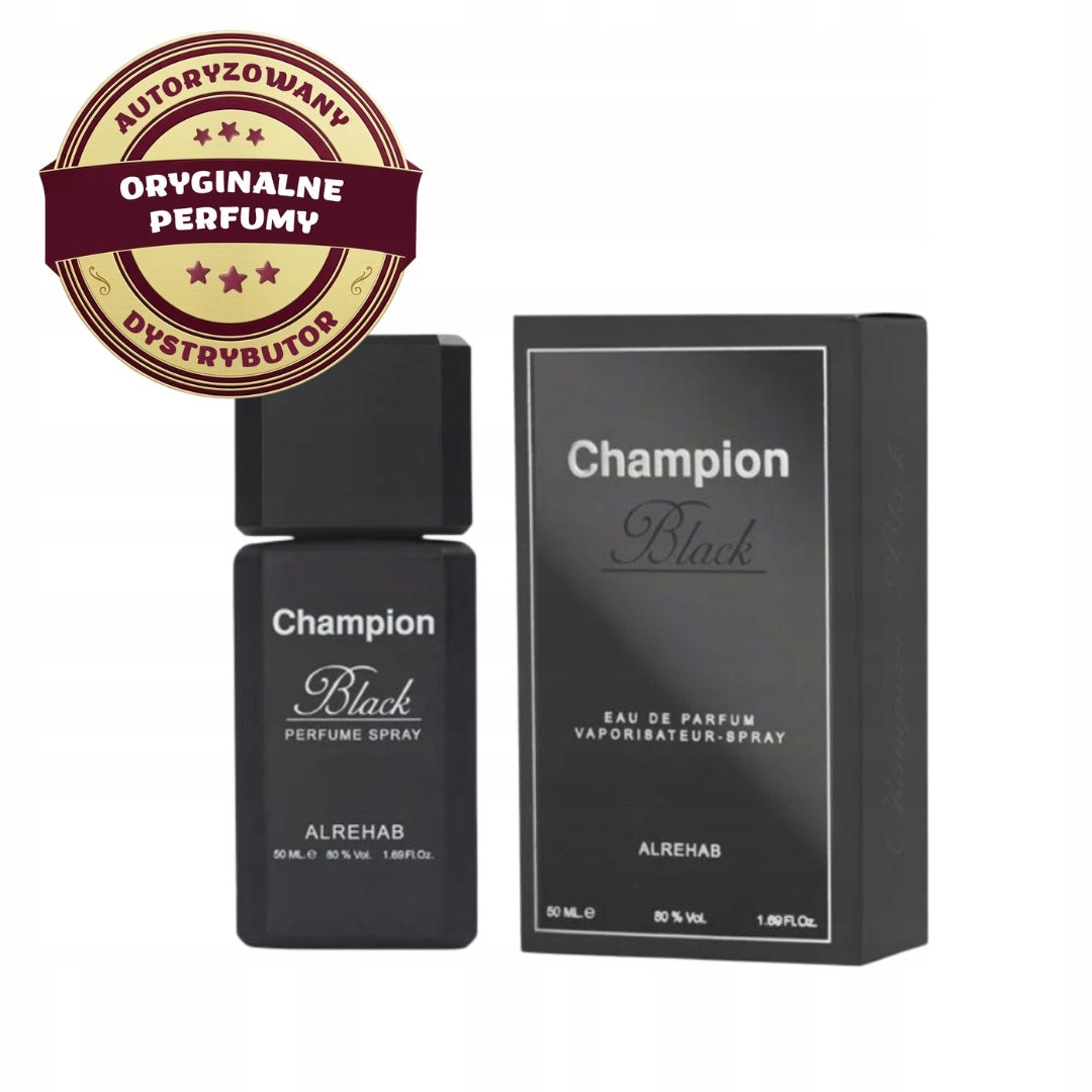 CHAMPION BLACK PERFUME ARABIC WOODY MUSK CITRUS 50 ml AL REHAB EDP