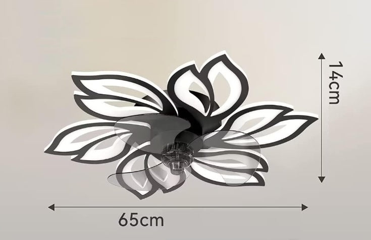 CHANDELIER FAN CEILING LAMP PLAFOND FAN LED PILOT FLOWER 72W Brand no brand