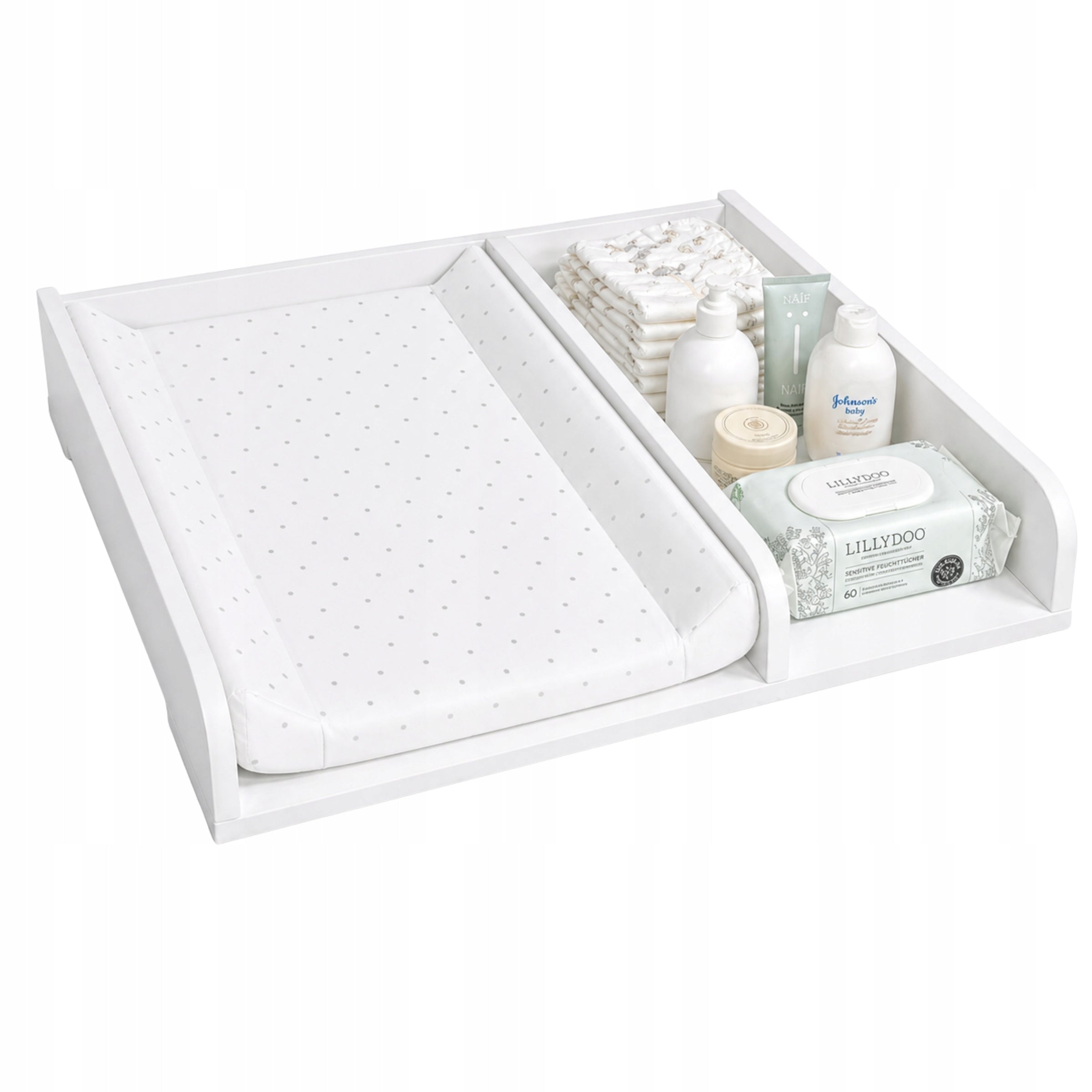 CHANGING TABLE CHEST OF DRAWERS UNIVERSAL MATTRESS COVER 50 WHITE 80 CM x70 CM
