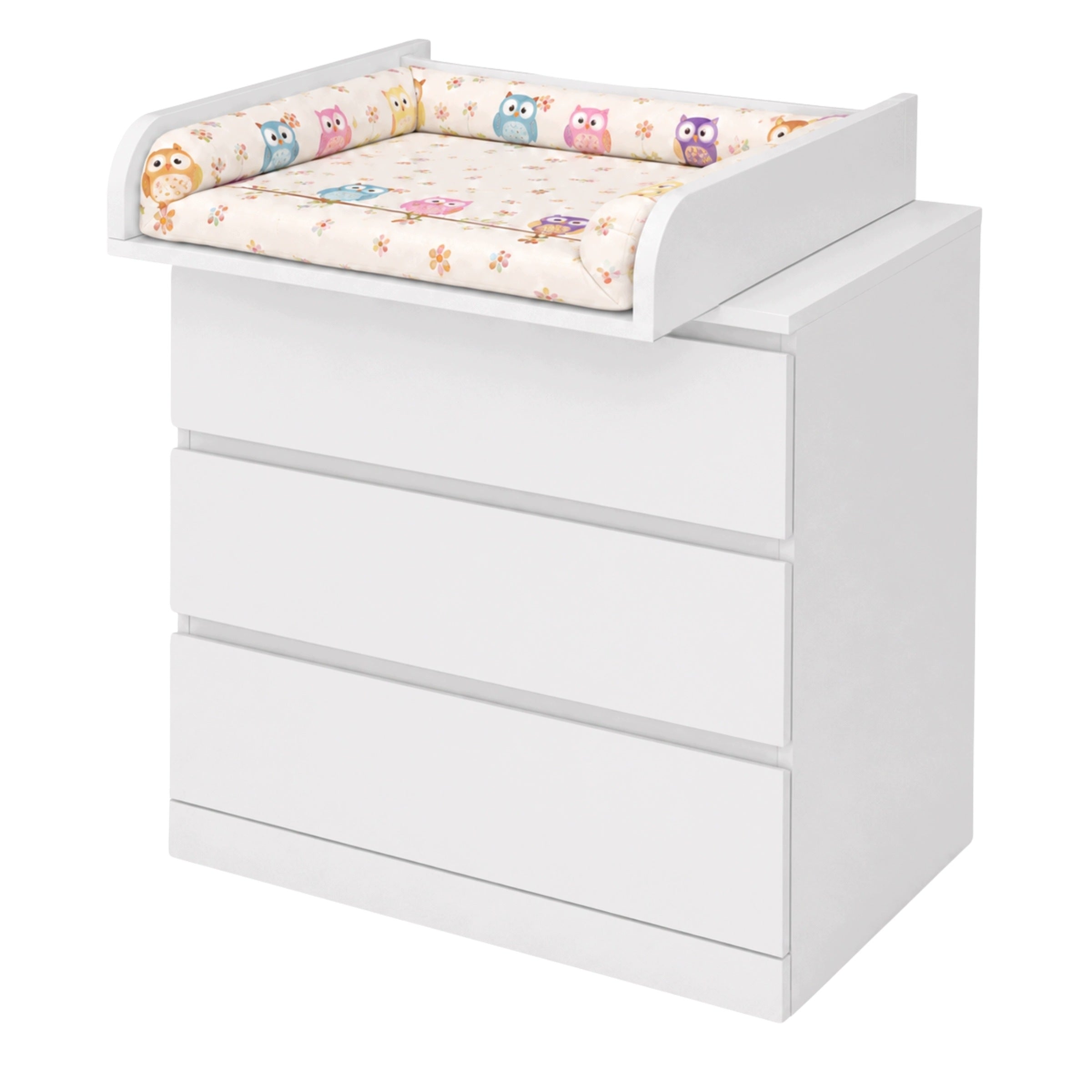 CHANGING TABLE CHEST OF DRAWERS WHITE 50×70 CM , REAR MOUNT STABLE Manufacturer code PK 53 DP WHITE-WHITE