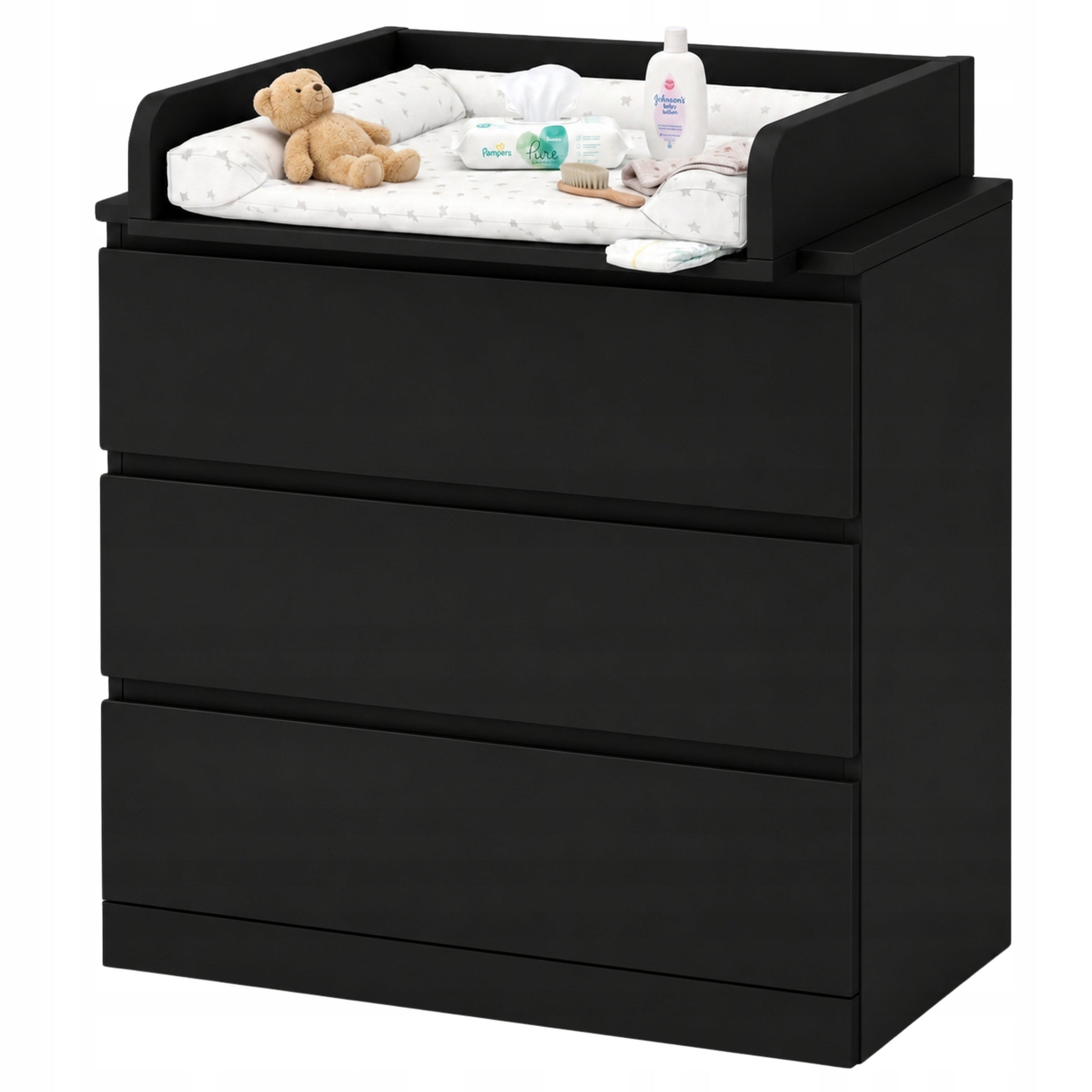 CHANGING TABLE COVER FOR EACH CHEST OF DRAWERS BLACK UNIVERSAL 50X70 FOR MALM HEMNES Packaging status original