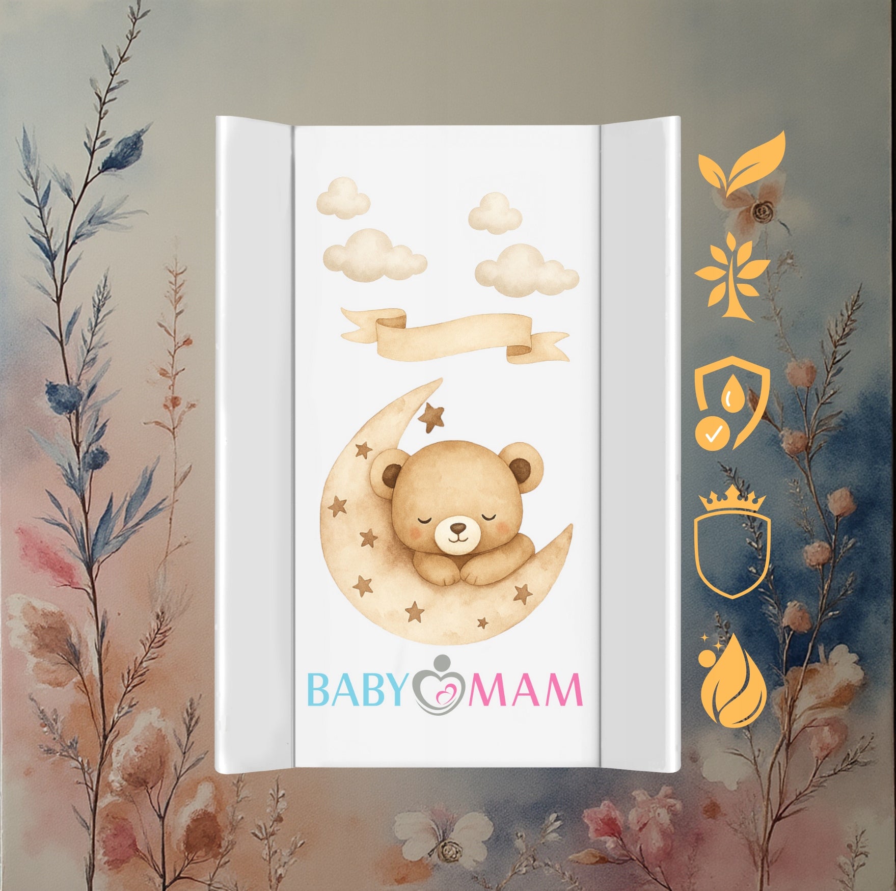 CHANGING TABLE FOR COT CHEST OF DRAWERS STIFFENED 70x50 cm BABYMAM Manufacturer code 024011