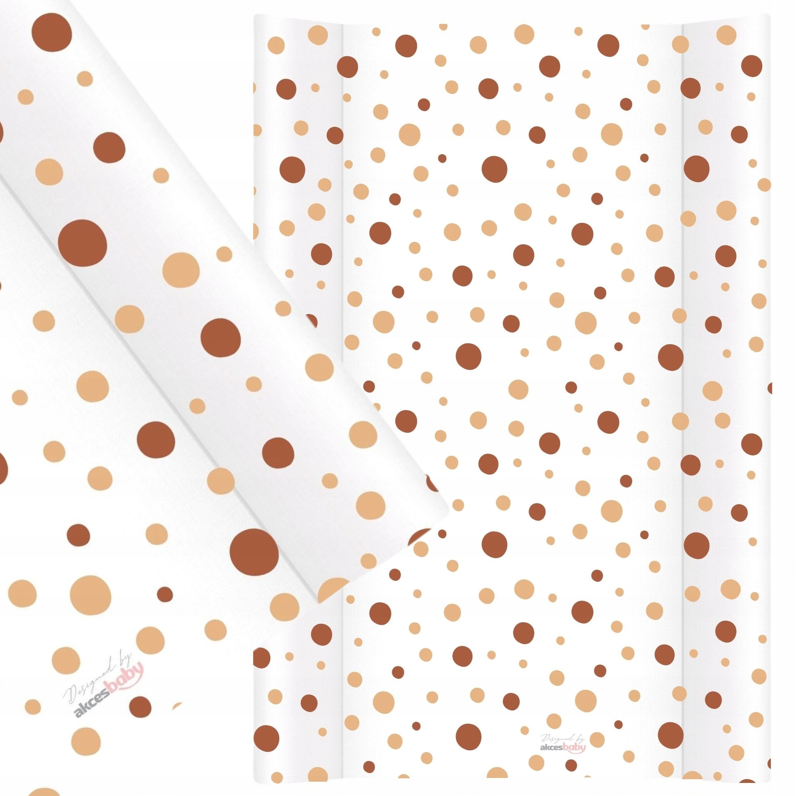 CHANGING TABLE rigid EXTENSION for cot 47x70cm dots MOCHA CHOCOLATE Manufacturer code 5905094233219