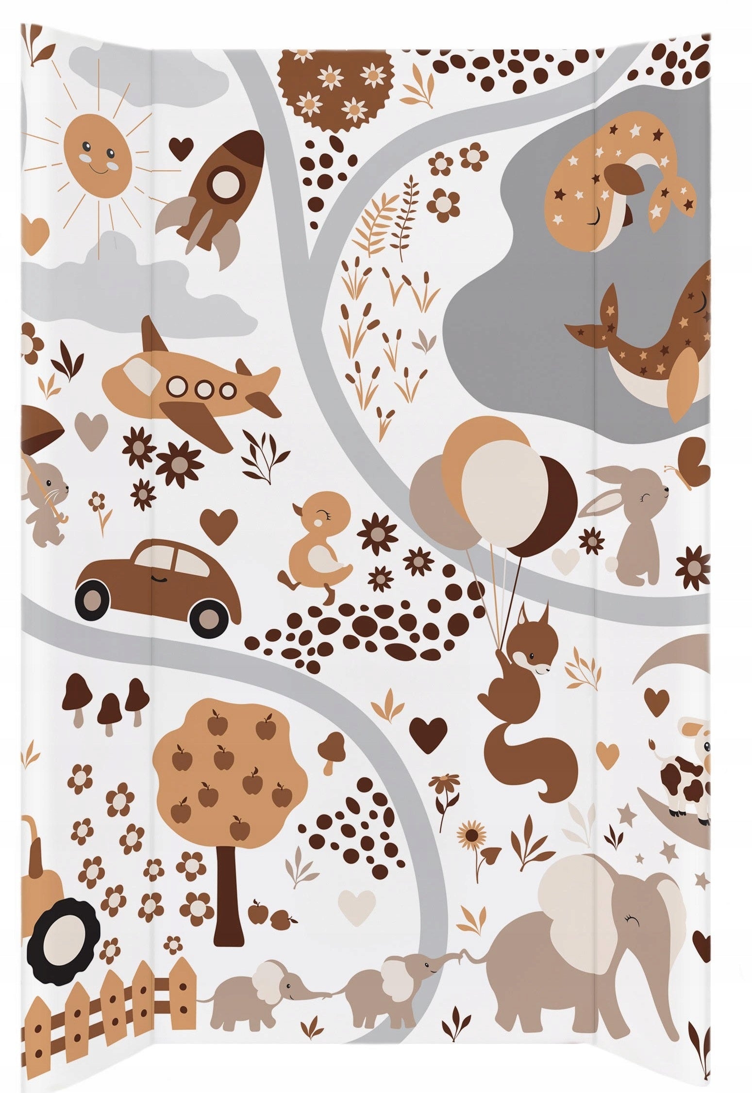 CHANGING TABLE rigid for cot Akcesbaby 47x70 cm autumn city