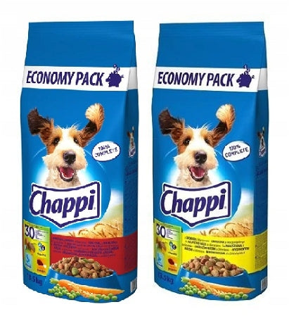 CHAPPI MIX OF FLAVORS BEEF + POULTRY 2 x 13,5 kg