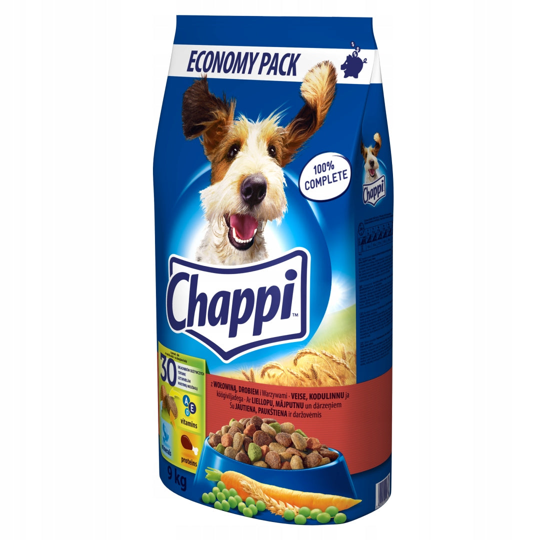 CHAPPI WITH BEEF POULTRY DRY DOG FOOD 9KG