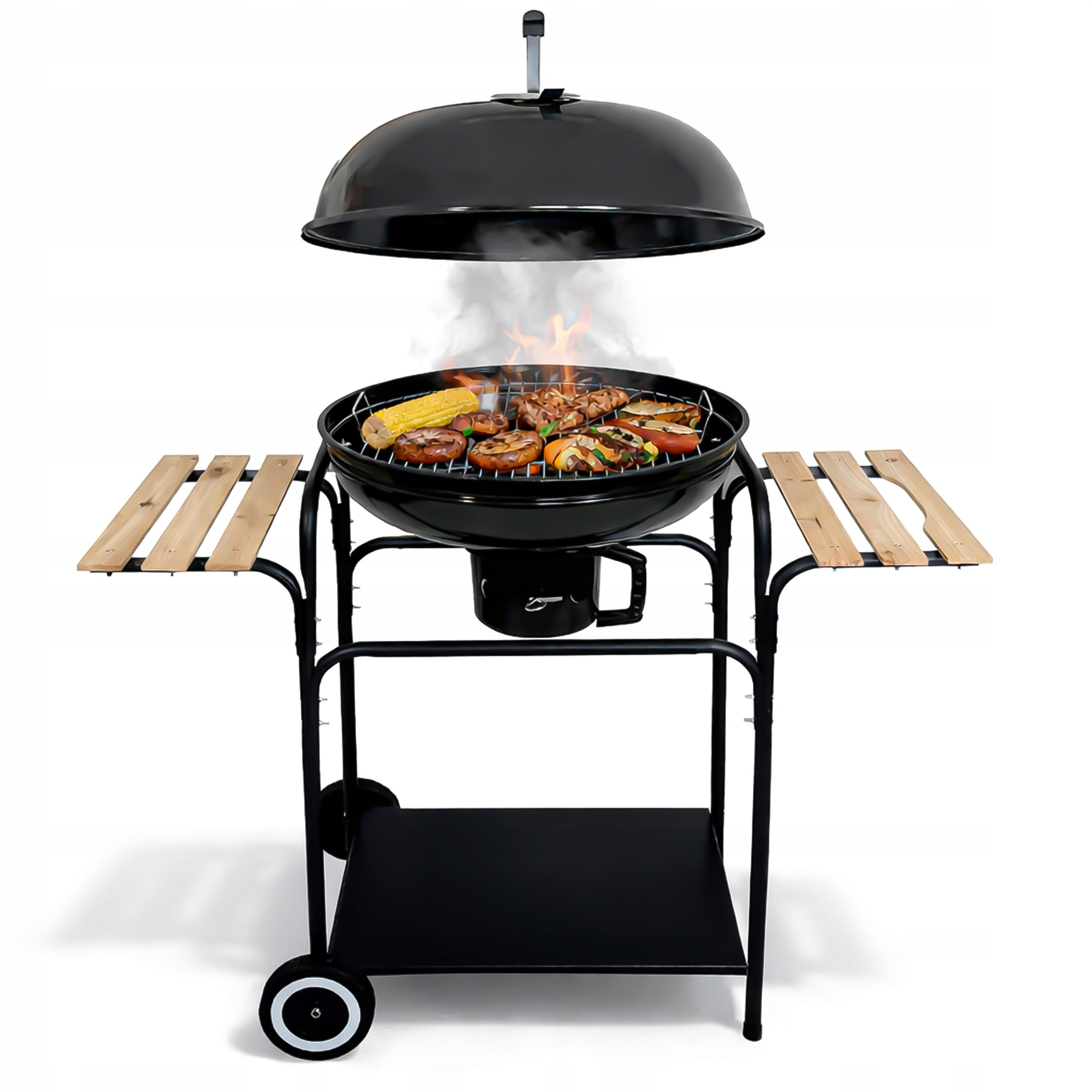 CHARCOAL GARDEN GRILL CLOSED GRATE ASHTRAY BBQ1003 + 4X TEFLON MAT