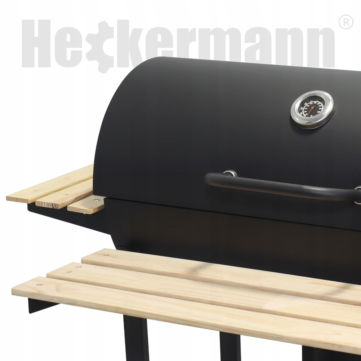CHARCOAL GARDEN GRILL COVER ASHTRAY THERMOMETER LARGE PORTABLE WITH WHEELS Grill depth 65 cm