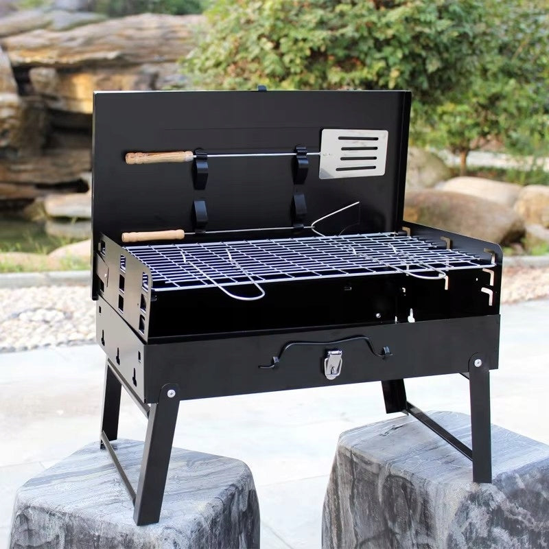 CHARCOAL GARDEN GRILL HIKING FOLDING SUITCASE PORTABLE BBQ ACCESSORIES Manufacturer code GRILL FOLDING
