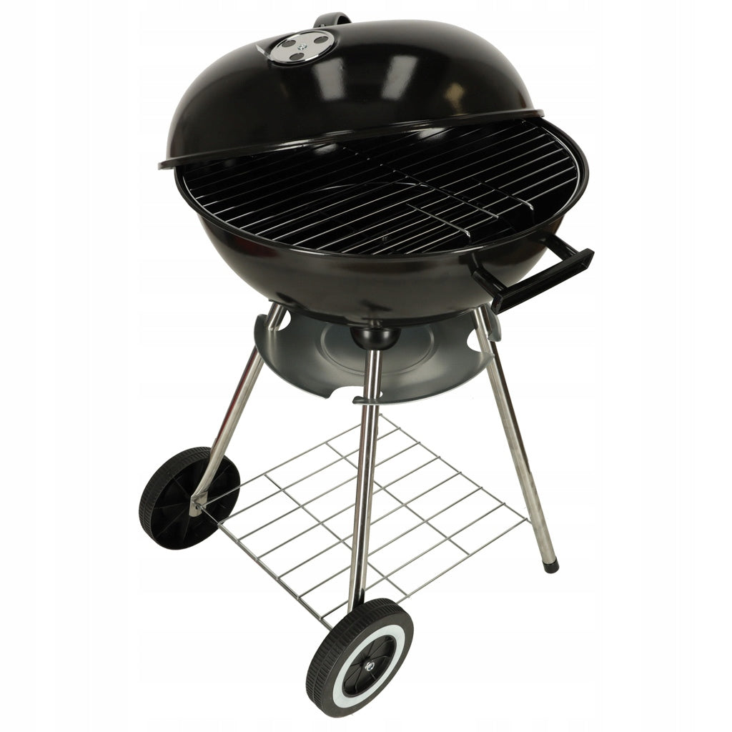 CHARCOAL GARDEN GRILL LARGE FOR BRIQUETTE CLOSED WITH VENTILATION COVER SHELF Grill height 73 cm