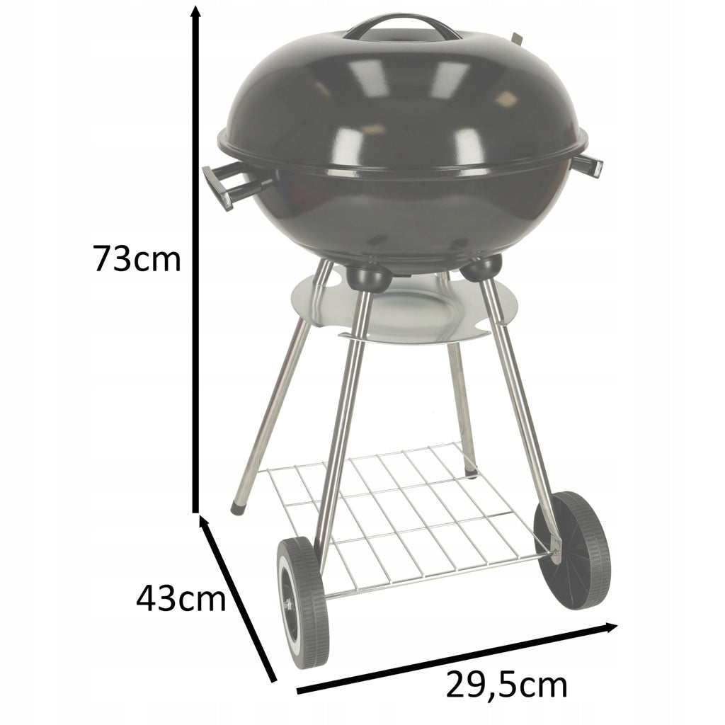 CHARCOAL GARDEN GRILL LARGE FOR BRIQUETTE CLOSED WITH VENTILATION COVER SHELF Manufacturer code 108083