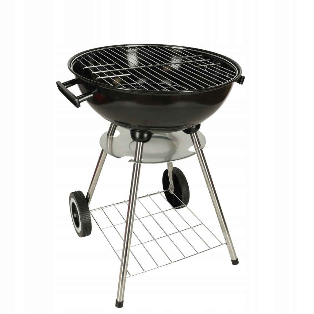 CHARCOAL GARDEN GRILL LARGE FOR BRIQUETTE CLOSED WITH VENTILATION COVER SHELF
