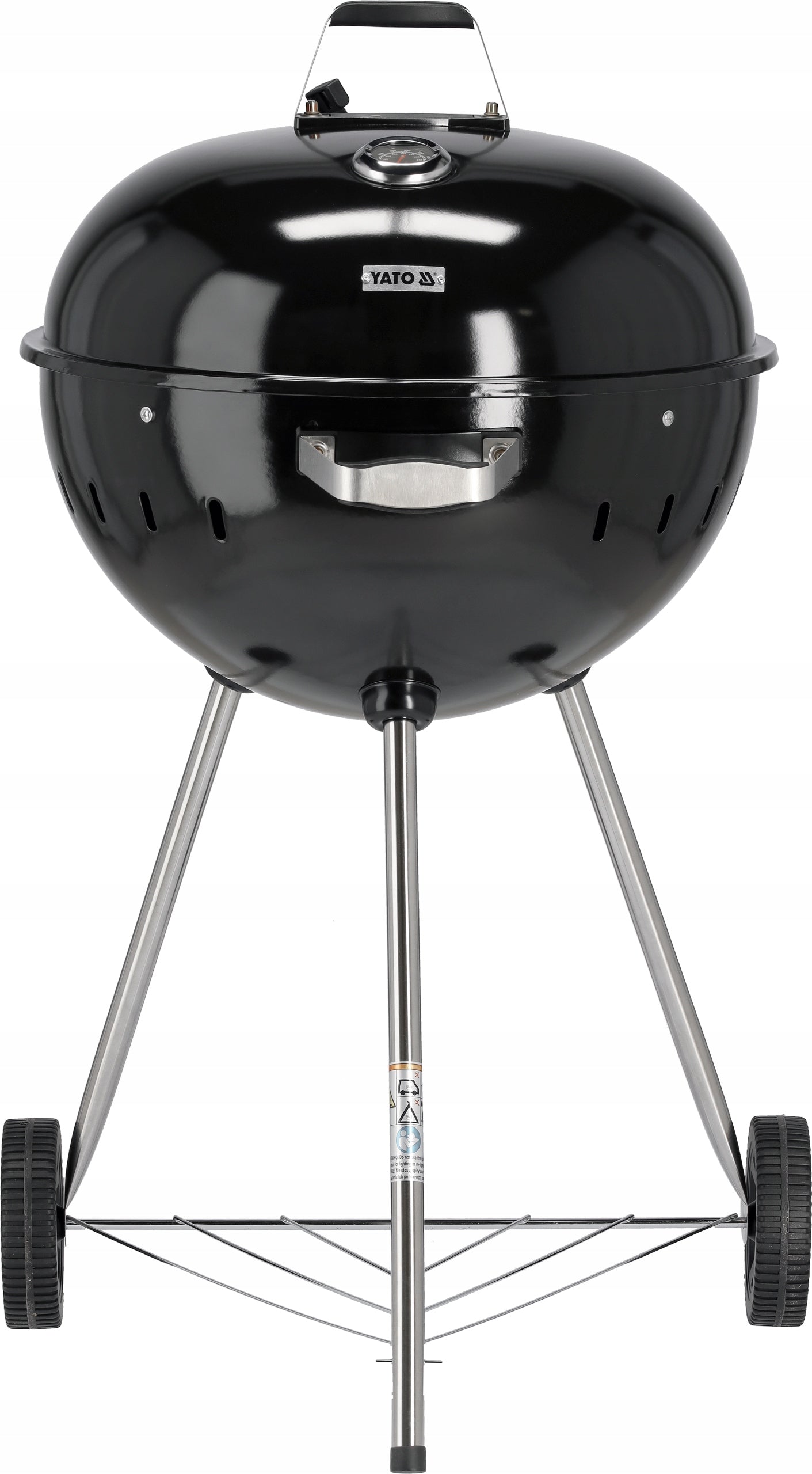 CHARCOAL GARDEN GRILL ROUND WITH COVER GRATE XXL WHEELS COVER 54CM YATO Manufacturer Yato