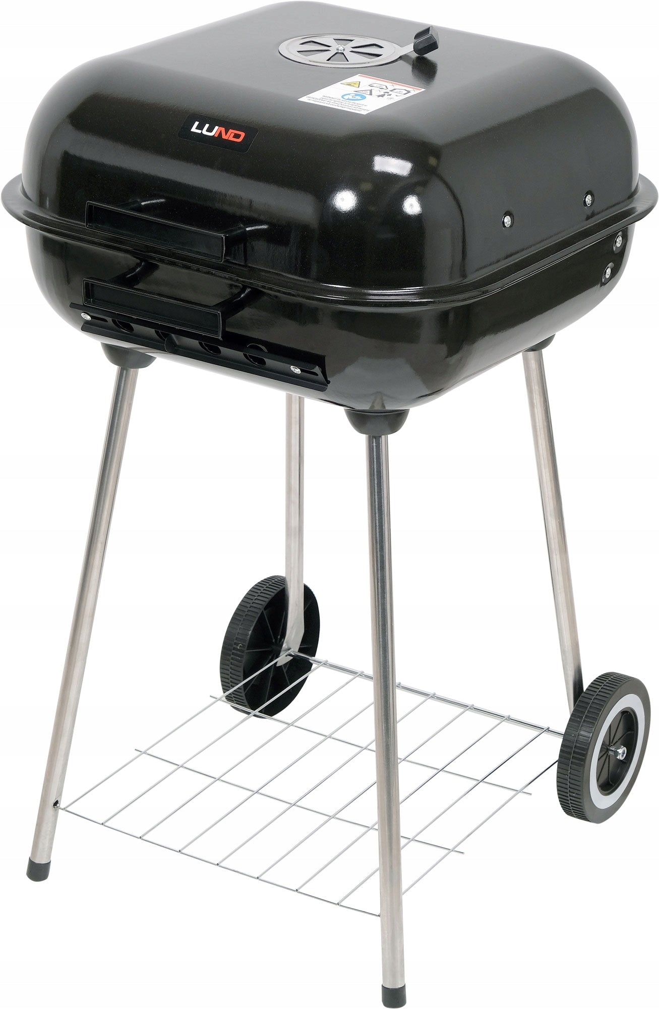 CHARCOAL GARDEN GRILL WITH COVER GRATE 45x40cm CIRCLES COVER LUND Grate length 40 cm