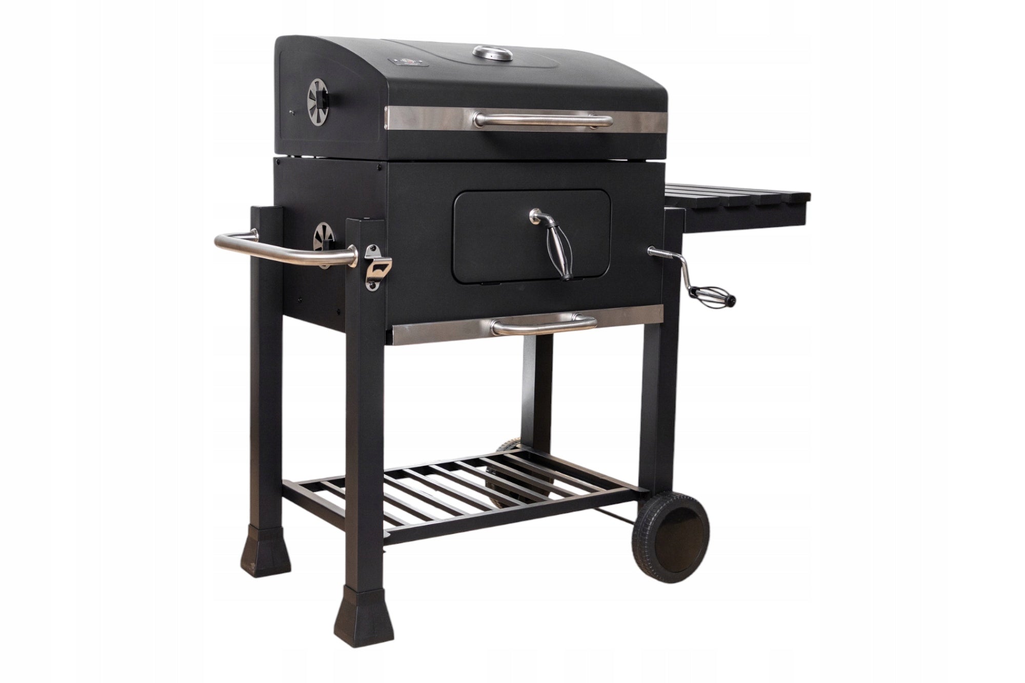 CHARCOAL GRILL GARDEN CAST IRON GRATE WITH THERMOMETER ASHTRAY XXL Grate length 57.5 cm