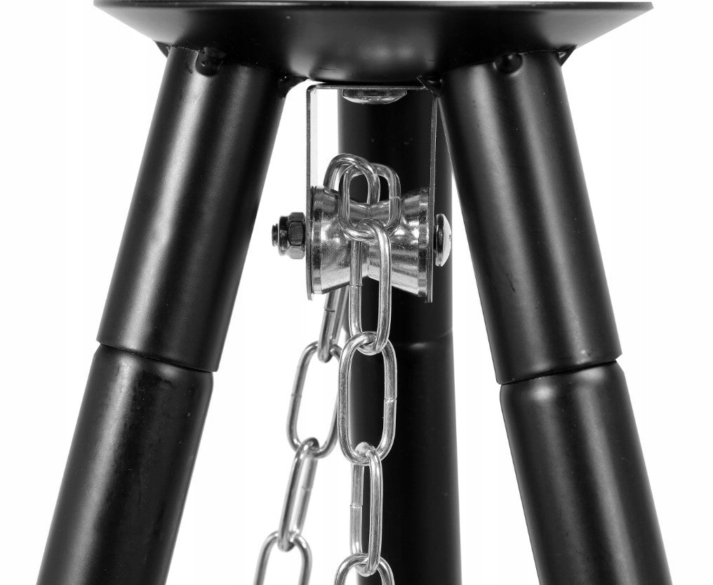 CHARCOAL GRILL GARDEN TRIPOD HEARTH CHROME HANGING GRATE 46CM Grate length 46 cm