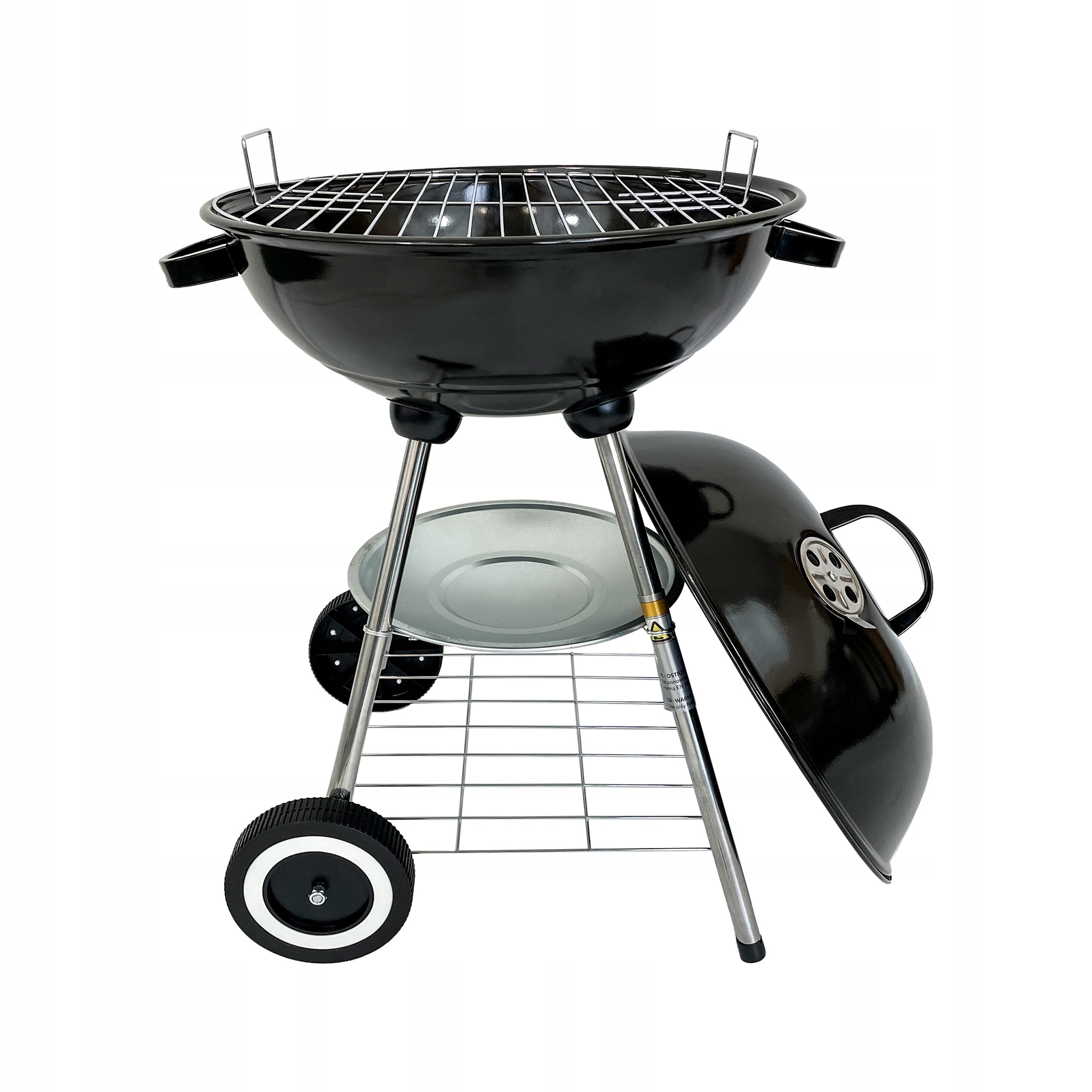 CHARCOAL GRILL LARGE ROUND WITH GARDEN COVER GRATE WITH GRATE PORTABLE Grill depth 37.1 cm