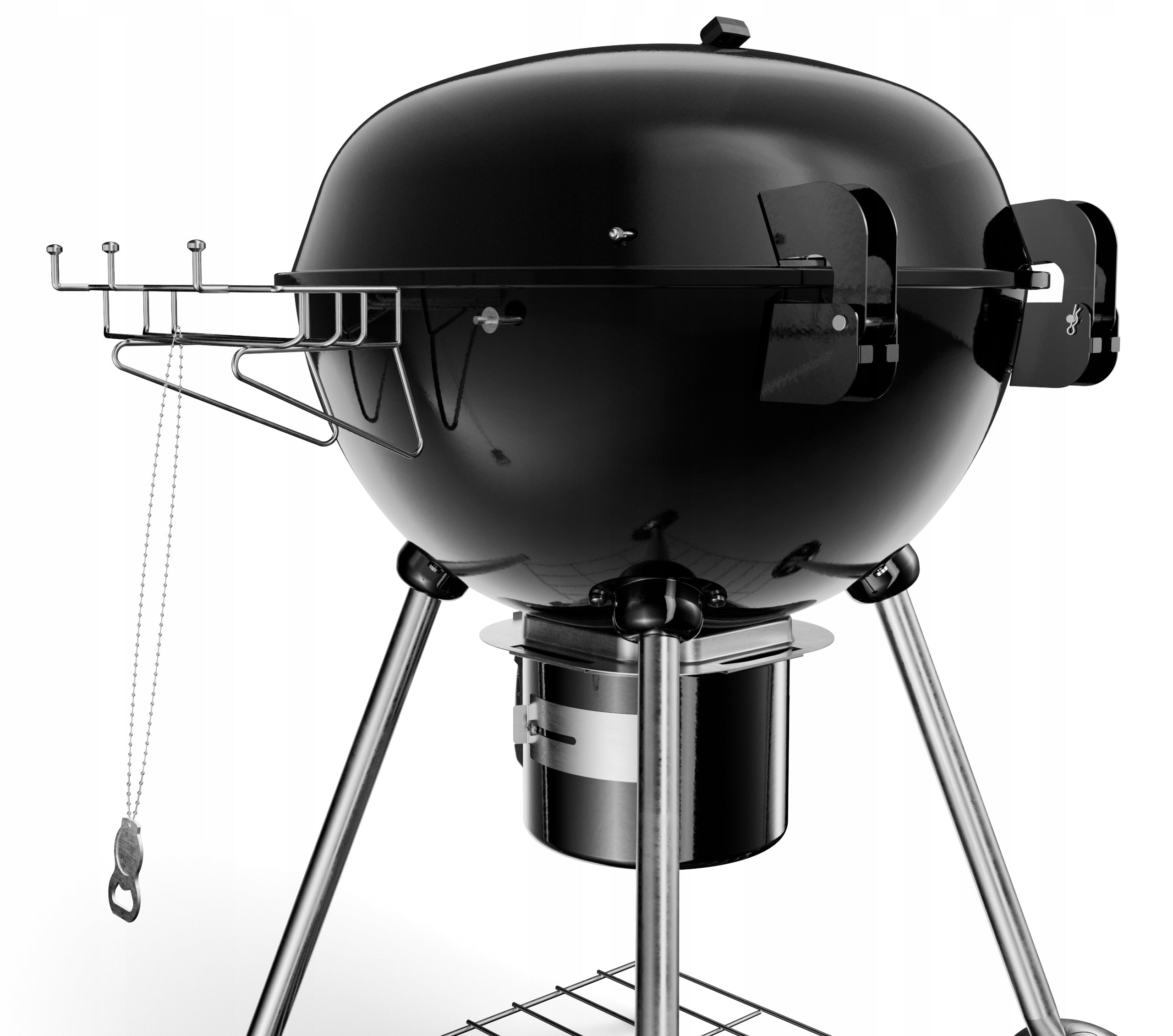 CHARCOAL GRILL ROUND GARDEN ENAMEL KOLER EMBER C2 THERMOMETER COVER 54cm Grill width 58.5 cm