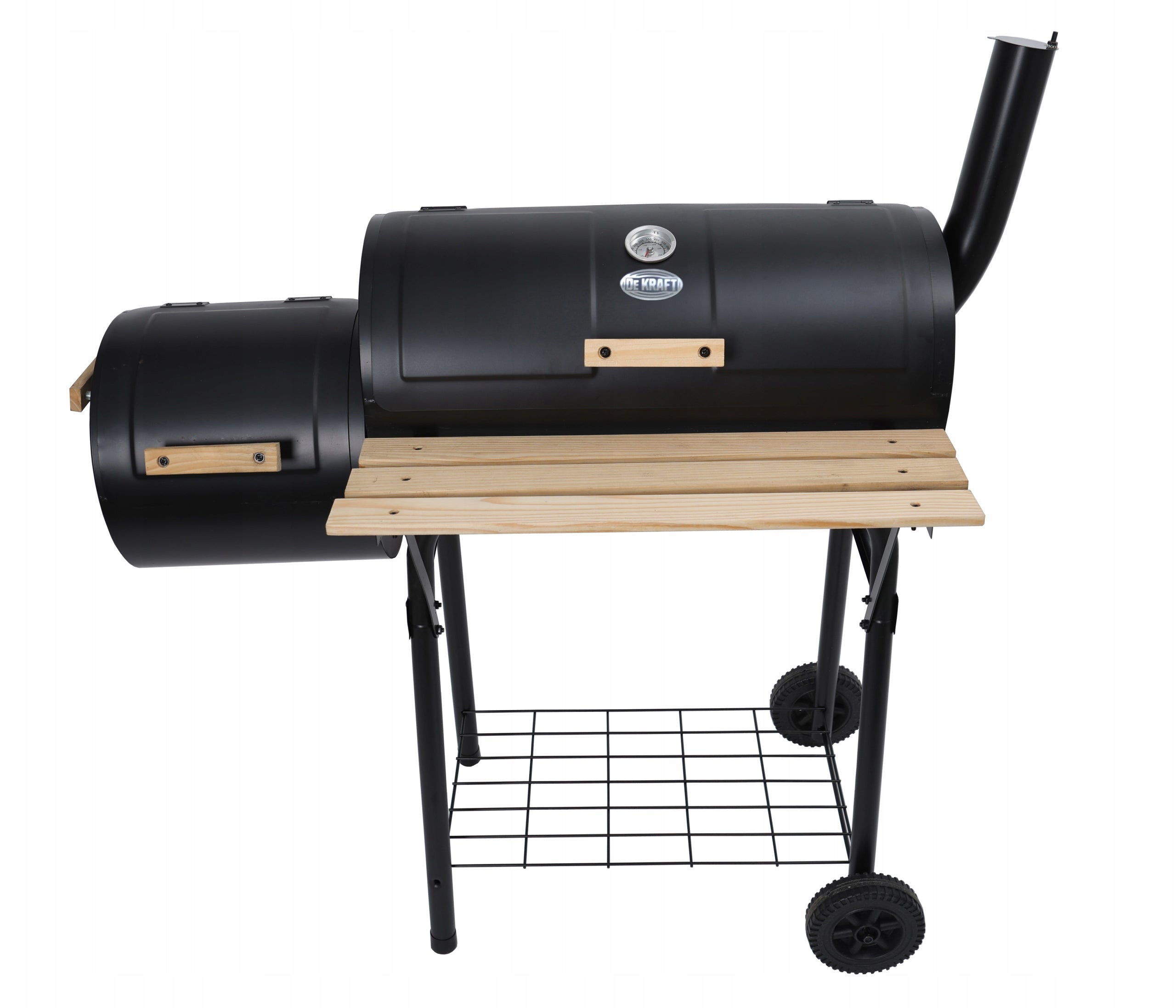 CHARCOAL GRILL SMOKEHOUSE DEKRAFT BBQ LARGE SOLID WITH THERMOMETER CHIMNEY SMOKER Grate length 60 cm
