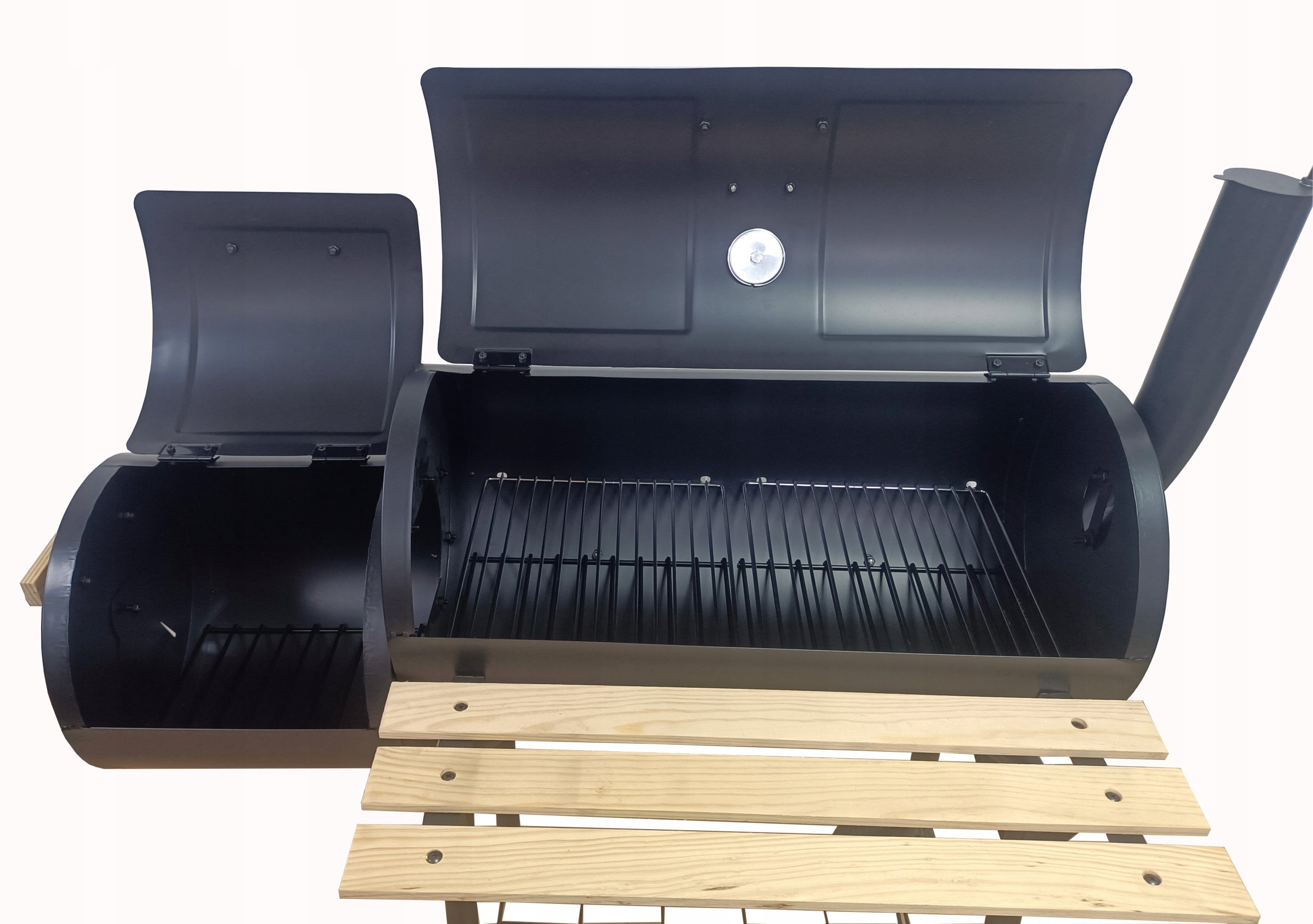 CHARCOAL GRILL SMOKEHOUSE DEKRAFT BBQ LARGE SOLID WITH THERMOMETER CHIMNEY SMOKER Grill height 112 cm