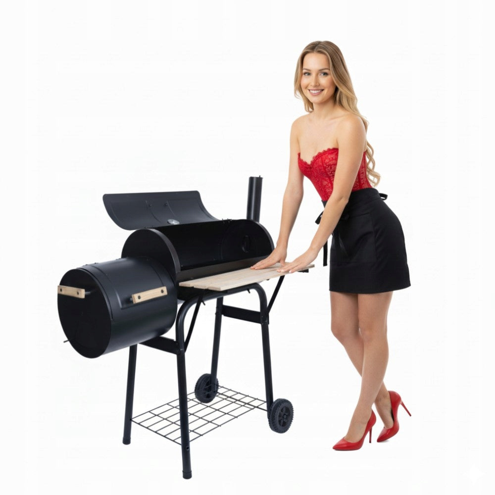 CHARCOAL GRILL SMOKEHOUSE DEKRAFT BBQ LARGE SOLID WITH THERMOMETER CHIMNEY SMOKER