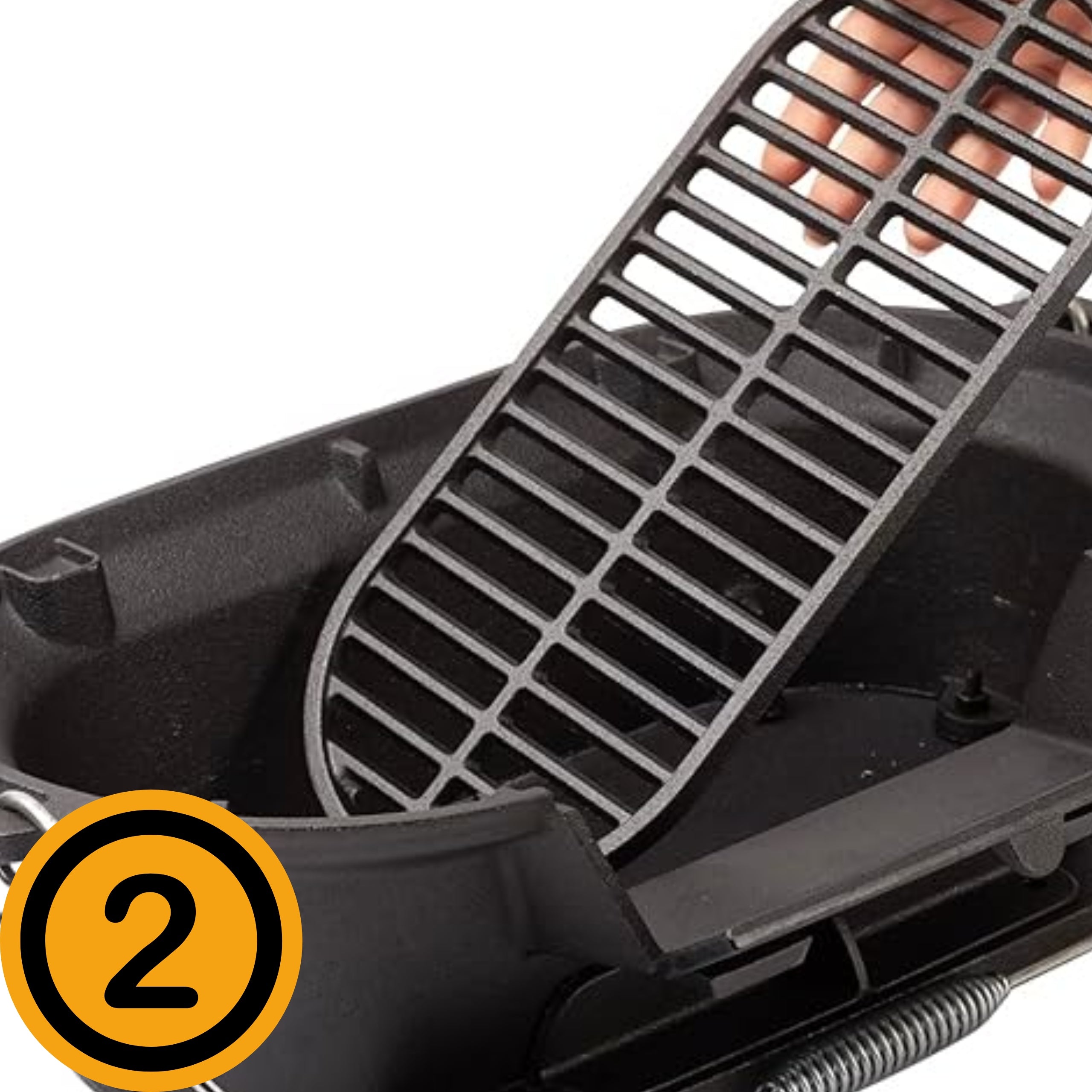 CHARCOAL GRILL WITH CAST IRON GRATE HIBACHI CAST IRON GARDEN GRILL 43cm x 23cm Grate width 23 cm