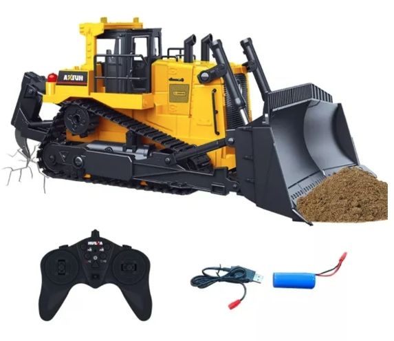 CHARGER HUINA 1554 TOY BULLDOZER RC LARGE 1:16 GIFT FOR KIDS
