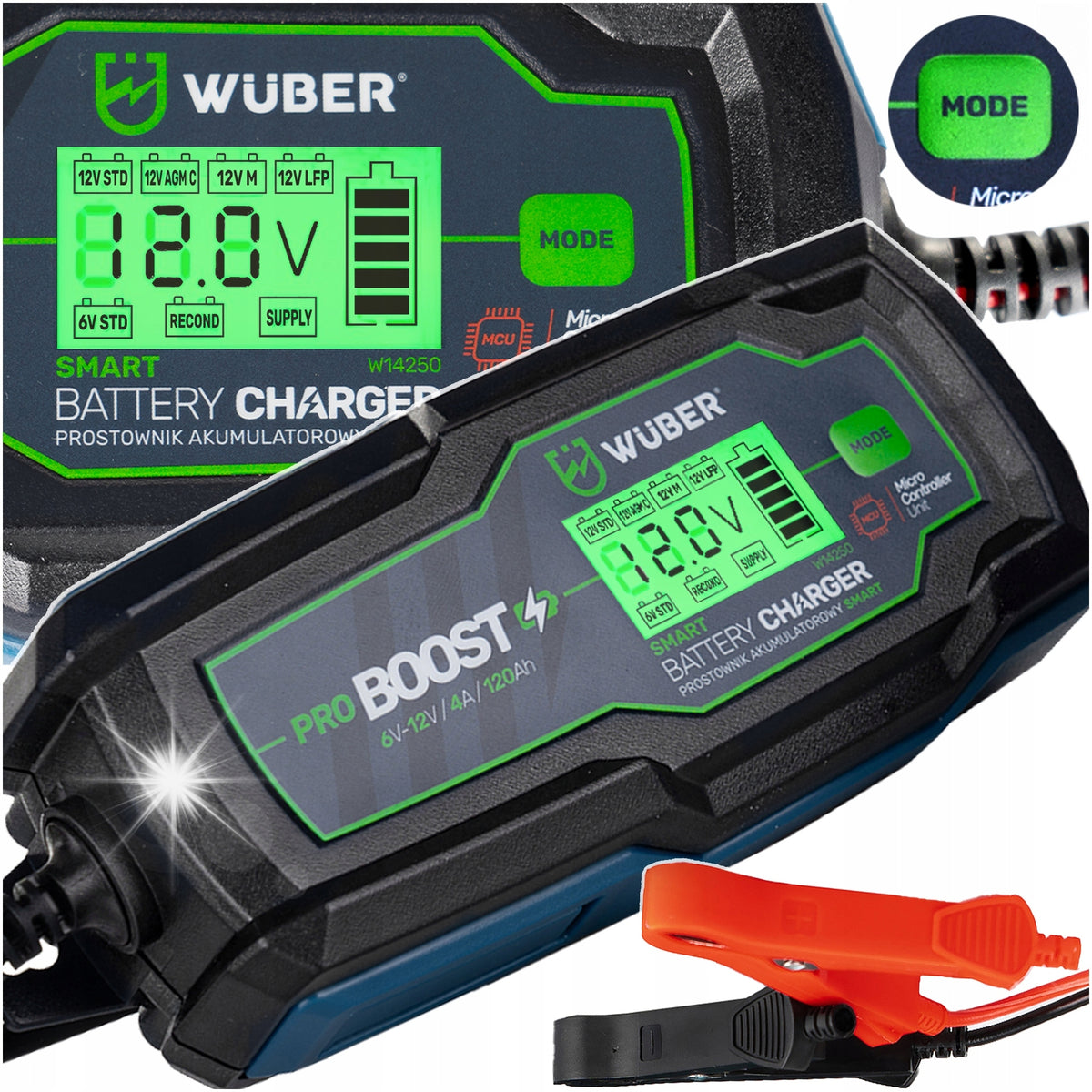 CHARGER RECTIFIER BATTERY MICROPROCESSOR 6/12V 1.2-120Ah AGM GEL