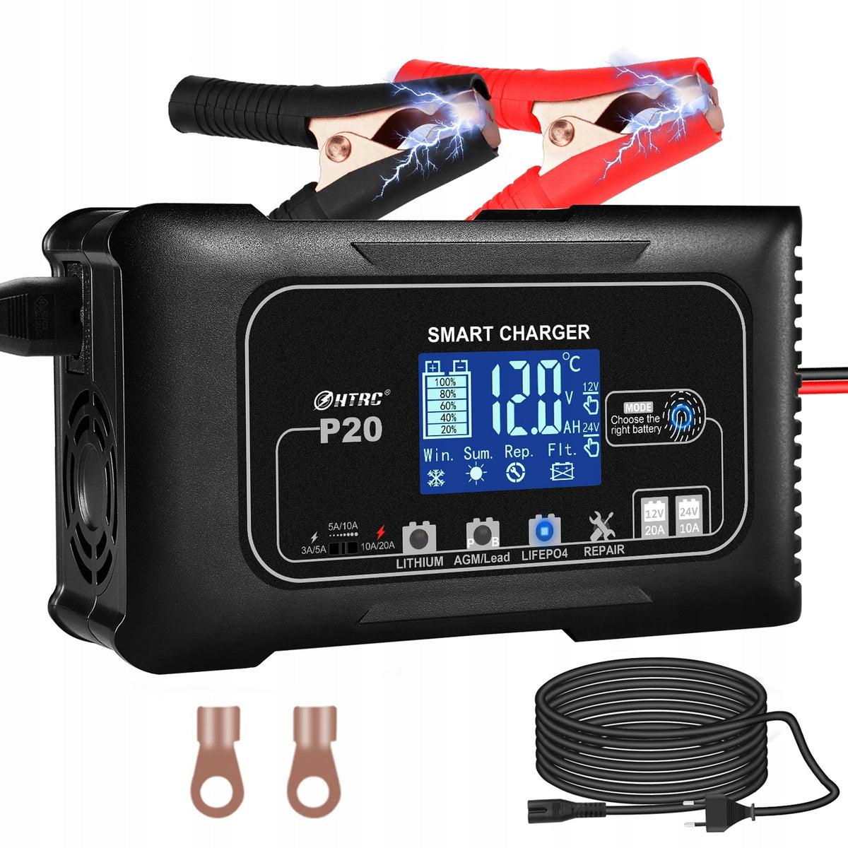 CHARGER RECTIFIER P20 BATTERIES 12V 24V 20A