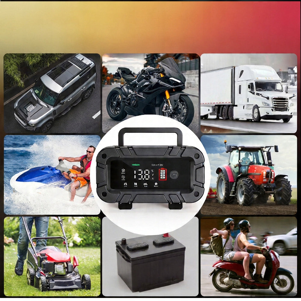 CHARGER WITH TEMPERATURE COMPENSATION SHORT CIRCUIT CURRENT PROTECTION Product weight with unit packaging 1.03 kg