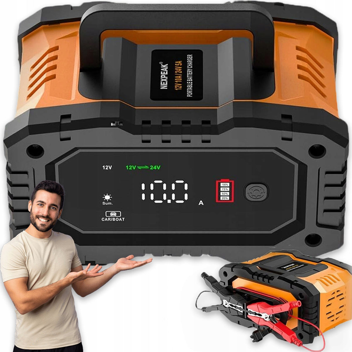 CHARGER WITH TEMPERATURE COMPENSATION SHORT CIRCUIT CURRENT PROTECTION