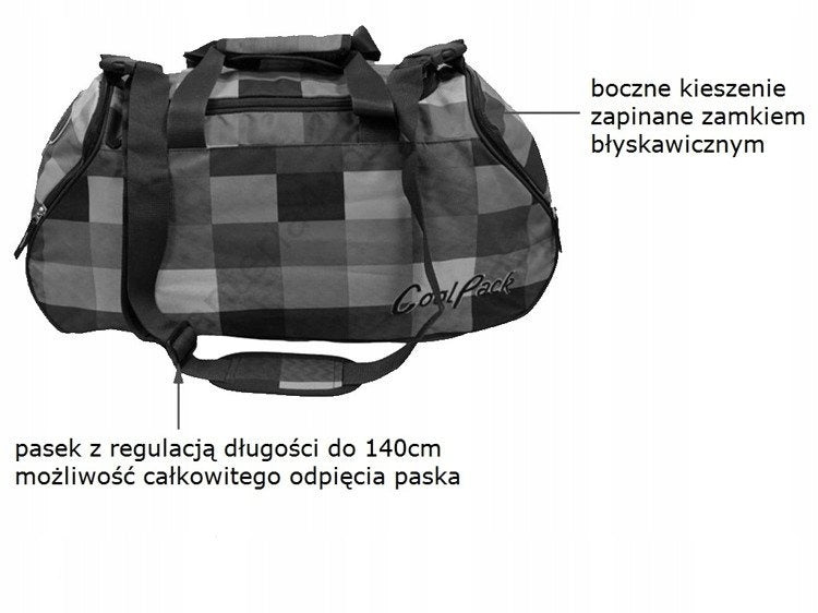 CHECKERED SPORTS BAG TRAINING TRAVEL GYM Color multicolor