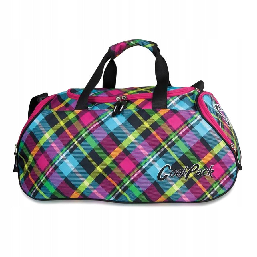 CHECKERED SPORTS BAG TRAINING TRAVEL GYM
