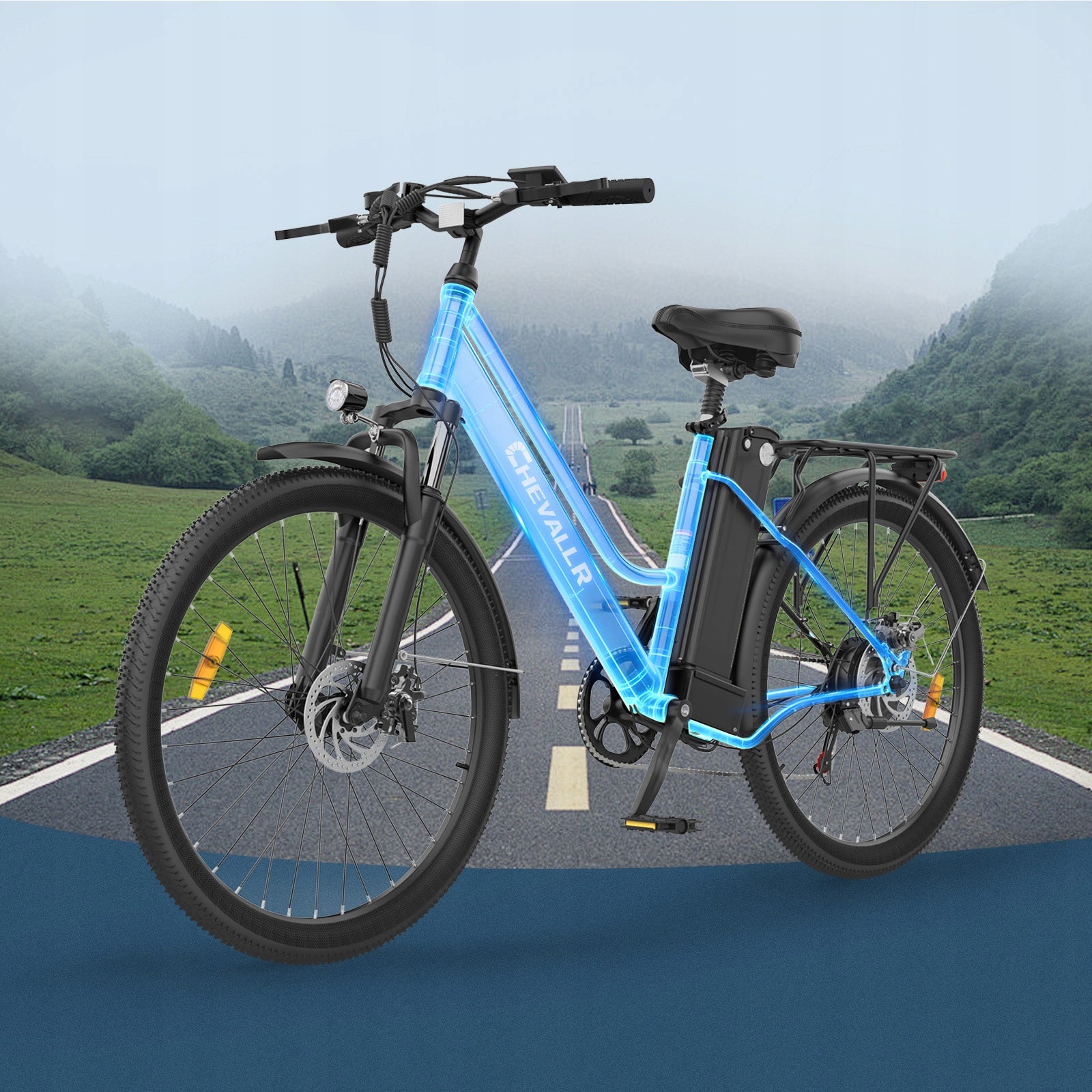 CHEEVALRY C26 PRO City electric bike 250W Shimano 7 36V 720WH 120km Model CHEEVALRY C26 PRO 250W 36V 20AH 120KM 26" biały