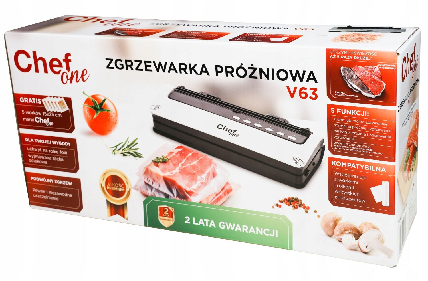 CHEFONE V63 vacuum sealer food packaging film wine stopper